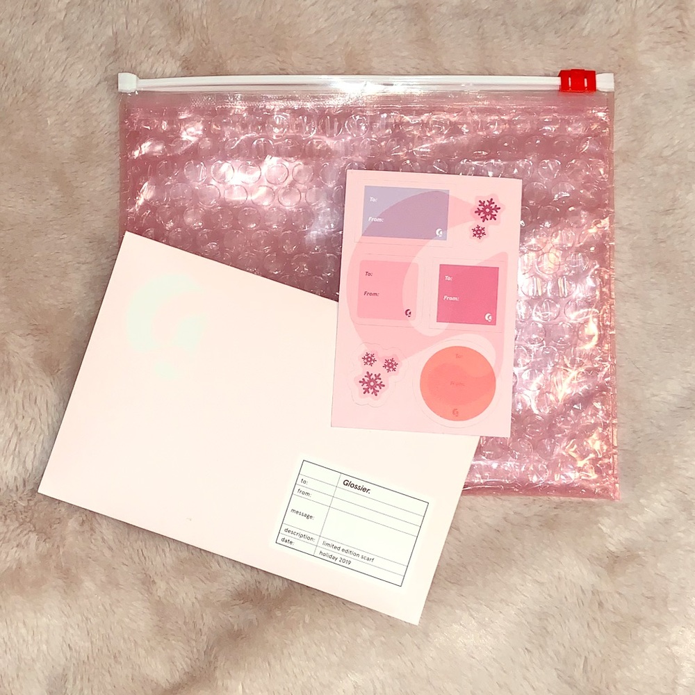 LIMITED EDITION Glossier Balm Dot Com scarf bundle